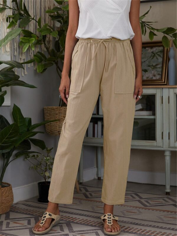 Women's Fashion Lace Up Long Trousers - Image 2